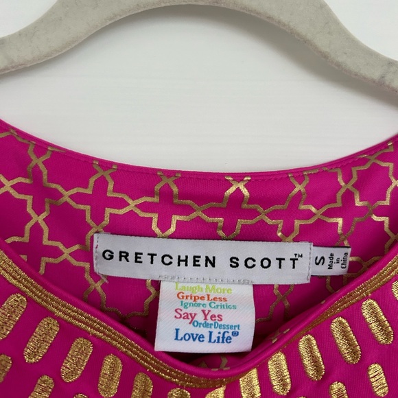 Gretchen Scott size small pink and gold dress - Picture 2 of 3